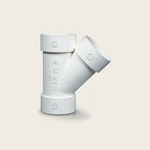 PVC VG2 45도 Y관 100A 배수용 소켓 파이프 이음관