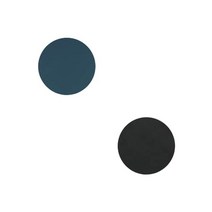 독일 Lind DNA Double Circle 유리 코스터 가죽 블루블랙 10 cm 식탁 테이블 매트 가죽 린드 dna