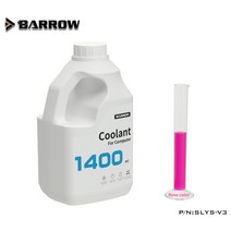 barrow 배로우 pc 냉각수 1400ml 컴퓨터 수냉 특수 농축 콜드 액체 부식 방지 탈 이온 열 유체 slys v3 수냉 커스텀, 장미, 06 Rose