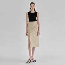 나인(Atelier Nain) 시엔느 언발란스 슬릿 미디 스커트