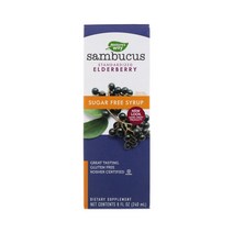 네이쳐스웨이 삼부커스 스탠더다이즈드 엘더베리 슈가프리 시럽 8 fl oz (240 ml) Sambucus Standardized Elderberry