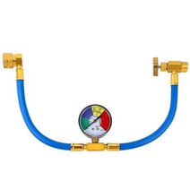 에어컨 부자재 부품 냉매 충전 Ac 에어 키트 자동차 컨디셔닝 호스 콘 리필 게이지 R12 가스 30Lb 필러 실란트 라인 R134A 134A, As Shown, As Shown