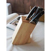 중식도 칼꽂이 거치대 원목 우드 주방칼블럭 보관집