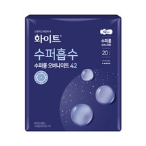 [BH] 화이트 수퍼흡수 오버나이트 수퍼롱 생리대 날개형, 16개입 × 17팩, 17개, 16개입