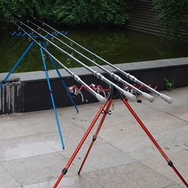 민물 바다 낚시 릴 거치대 받침대 원투 낚시대 거치 로드 홀더 삼각 받침 레드, 옵션2 5조 실버