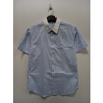 헤지스 골프 블루 체크 반팔 셔츠 남 100 / 221629