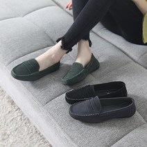 천연가죽 스웨이드 로퍼 1cm 여성 드라이빙로퍼