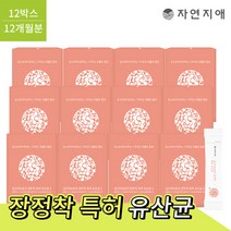 자연지애 실크피브로인 유산균 스틱 2g x 30포 x 12개 장부착 특허 유산균(12개월분)