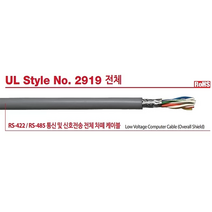 광일전선 UL2919 RS485 전체차폐 24AWG 1P 2P 500M 자동제어선 통신선, 2P-500M