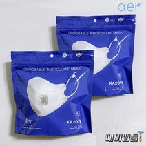 아에르 방진마스크 KA200V KA100N (1급 2급) 새부리형 귀안아픈 방진마스크, (1급) 중형 화이트 - 10매, 1개