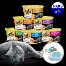 쉬바캔 24개 골라담기+캣닢쿠션+물티슈, 참치 살코기와 게살 85g_12개_10139223, 참치 살코기와 통새우 85g_12개_10098700
