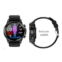 장시간 스마트워치 2023 2022 남성 여성을위한 e400 심장 혈당 건강 smartwatch 온도 ecg + ppg 모니터링 트래커 smartwatch, 블랙 TPU