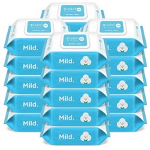 한예지 휴 마일드 가성비 최강 1팩(100매입) 물티슈 캡형, 1팩, 20개