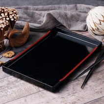 한일칠기 멜라민 카스타받침 대 미니 플라스틱 일식 업소용 식당 쟁반 트레이