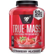 BSN 신타6 웨이트 게이너 트루매스 탄수화물 단백질 프로틴 살찌는 보충제 2.54 kg 4가지 맛, 트루매스 딸기밀크쉐이크 2.54 kg