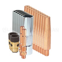 용접 CO2 부품 스타터세트 팁 10개 노즐 5개 절연관 가스 디퓨저 2개 올인원 세트, 1.2mm(파이)