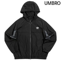 휠라 엄브로 컬러블럭 후디 웜업 자켓 UM421CJKO1 BLK