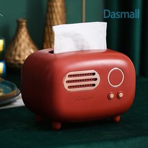 다스몰 레트로 티슈 두루마리휴지 케이스, 레드, 1개