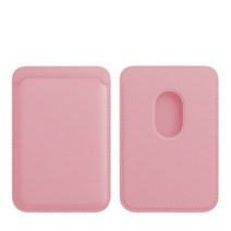 호환용 아이폰 14 프로 케이스 magsafe 마그네틱 가죽 카드 클립 for pro max 13 12 pro 마그네틱 지갑 카드 홀더 가방 전화 액세서리, 분홍색