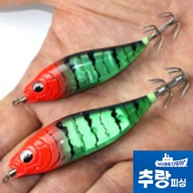 추랑 모잉롤링에기 쭈갑 에기 갑오징어 쭈꾸미 채비 바다 낚시, 10.5g, 10 신규컬러 (수박)