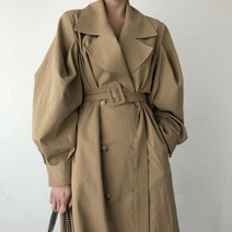 우아한 여성 트렌치 코트 가을 더블 Breated