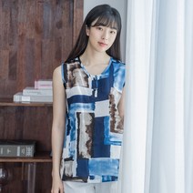 국산 100%풍기인견 100% 여성 민소매 티셔츠 3종