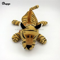 크기 6-7pcs 스트라이프 타이거 스몰 골프 공 가방 동물 지퍼 골프 가방 스포츠 용품 마스코트 참신 귀여운 선물, 갈색