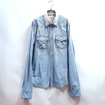 가다컴퍼니 HOLLISTER 홀리스터 스냅 워싱 청남방 데님셔츠 #C317