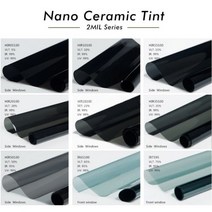 3M x 50cm 나노 세라믹 UV400 필름 단열 자동차 유리 앞 후면 창 착색 측면 스킨, 30100 Light Black