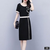 가바바 여성 빅사이즈 원피스 격식룩으로 어울리는 프릴 정장 롱원피스 G52477