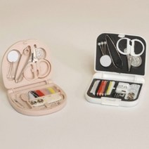 휴대용 미니 반짇고리세트 여행 캠핑 출장 필수템, 핑크