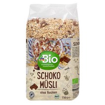 BIO 뮤즐리 무가당 유기농 초콜릿 시리얼 독일 DM750g, 1개, 750g