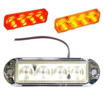 차량외부문짝 24V 4구미니 LED 사이드램프 클리어런스 마커 차폭등 옆등, 상세페이지참조, 블루