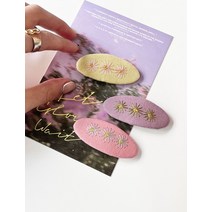 [색상추가] 샤플럼 자수 똑딱핀 3color / 개당가격 감성한스푼 예뻐요