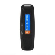 녹음기 휴대용 u 디스크 오디오 음성 레코더 usb 딕 터폰 플래시 드라이브 미니 디지털 오디오 레코더 지원 micro sd tf 카드, 검은색