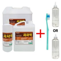 사사삭 타일 줄눈 욕실 석제세정제 백시멘트제거제, 뚜껑 A타입 + 칫솔 1개, 1L x 1개