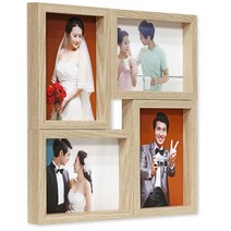 네이처12 4구1세트 신개념 하이렙 레핑 액자 공장직영, 4R-4*6(사진크기=102mm/152mm), 화이트앤블랙