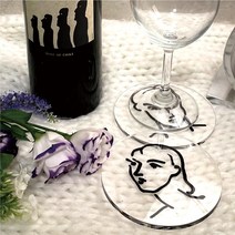 블루홈 클리어 앙리 마티스 드로잉 아크릴 티코스터 디자인이예쁜 컵받침 인테리어 홈카페, 드로잉 04