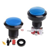 캡슐자판기 부품 수리용품 호환 새로운 45mm 푸시 아케이드 버튼 12v 전원 led 조명 라운드 마이크로 스위치 자동 판매기 f2tc호환용, 푸른