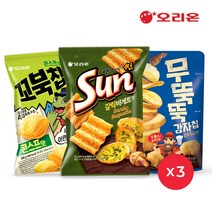 썬갈릭바게트(80g) 3개+무뚝뚝감자칩(60g) 3개+꼬북칩콘스프(80g) 3개, 단품
