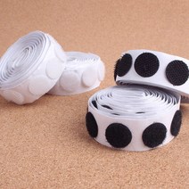 socean 미니 원형 찍찍이 벨크로 까슬이 보슬이 72P 밸크로 원형 테이프 가방 버클 까칠이 부자재 부속품 백 단추 지, 검정