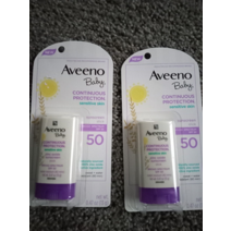 선크림 아베노 아기 민감성 피부 자외선 차단제 SPF 500.47oz. (2PACK
