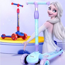 엘사 겨울 얼음 공주 미키 스파이더맨 킨즈 윈드 유아 킥보드 어린이 아기 씽씽카 세발 씽씽이, L