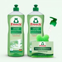 프로쉬 독일 대용량 주방세제 1000ml 2개세트(+수세미+펌프증정)_그린레몬, 단품