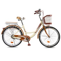 중학생자전거 두발 청소년 어린이 주니어 고학년 학생, 단일 속도24 브라운궁극판24인치