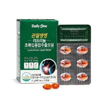 데일리원 관절쌩쌩 리프리놀 초록입홍합추출오일 4박스(2개월분), 상세 설명 참조, 단일옵션