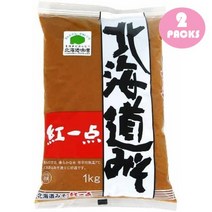 ‎Iwata 이와타 [일본발송] 홋카이도 미소 빨간 된장 1kg 2팩, 2개