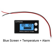 적산계 파워 뱅크 6133A 배터리 용량 표시기 DC 8V-100V 납산 리튬 LiFePO4 자동차 바이크 오토바이 전압계, 06 3function Blue