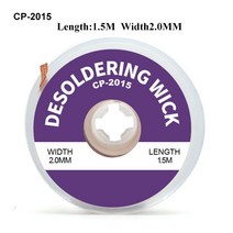 No-Clean Solder Wick Desolder 솔더링 와이어 브레이드 플럭스 디 리무버 툴 용접 솔더 서커, [02] 2mm, 02 2mm