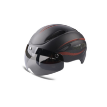 에어로고글헬멧 쉴드일체형헬멧 자전거헬멧 고글헬멧 레드블랙bike bicycle helmet